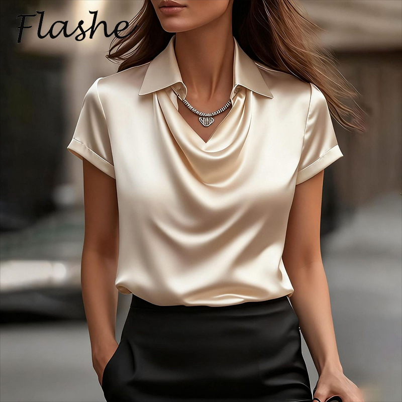 Silk Blouse - Универсальная атласная рубашка для женщин и