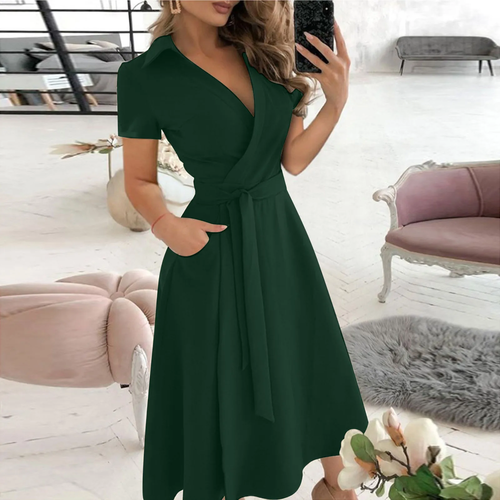 Женское офисное платье с рюшам – обзор и цена Women'S Red Formal Wear