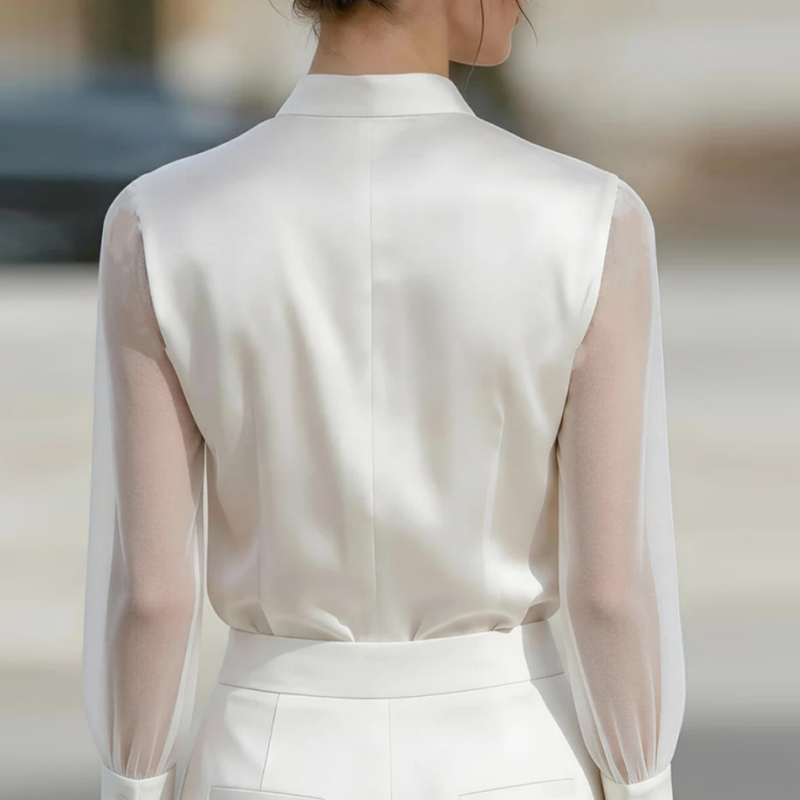 Новые модные прозрачные сетчат – обзор и цена Silk Blouse