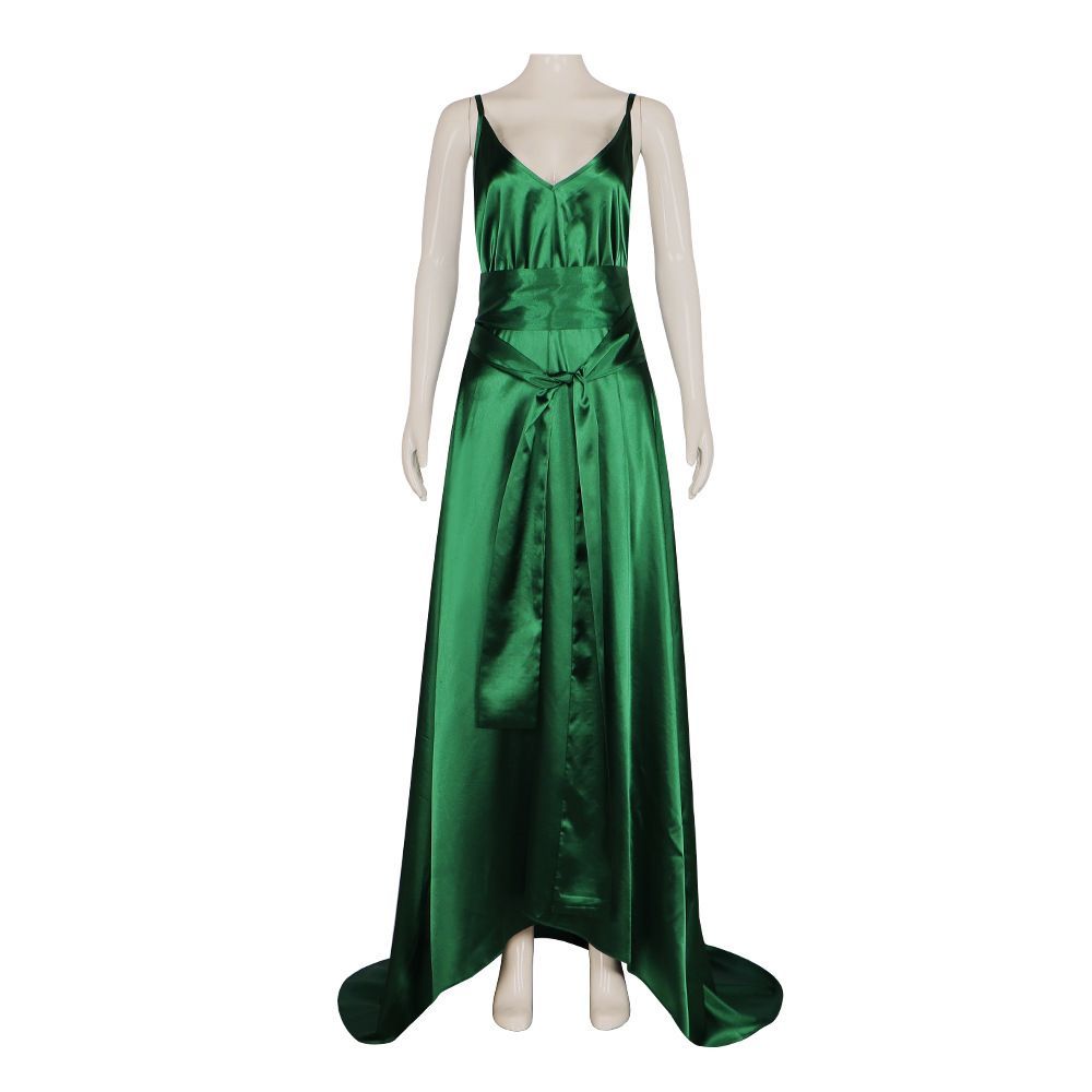 Изумрудное атласное платье-ком – обзор и цена Evening Gown